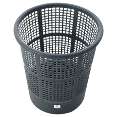 Heart Home Mesh Dustbin|Plastic Open Garbage Basket|Portable Round Trash Can for Kitchen|Office|College|5 Liter (Grey)
