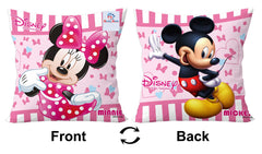 Heart Home Disney Printed Microfiber Filled Floor Cushion, Decorative Throw Pillow, Home Decor Pillow, Sofa/Bed Cushion,16"x16"(Pink),HHEART015868