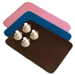 Heart Home Dish Dry Mat | Microfiber Drying Mat | Reversible Kitchen Drying Mat | Absorbent Mat | Kitchen Dish Dry Mat | 38x50 | Pack of 3 | Multi