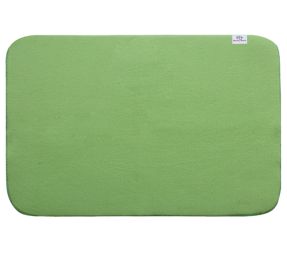 Heart Home Microfiber Reversible Dish Drying Mat with Absorbent Parity for Kitchen 27"x 19"(Green)