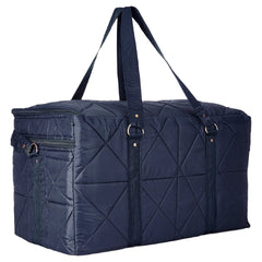 Kuber Industries Parachute Foldable Duffle Bag/Bag Packs with Handle for Traveling (Blue) 52KM3966