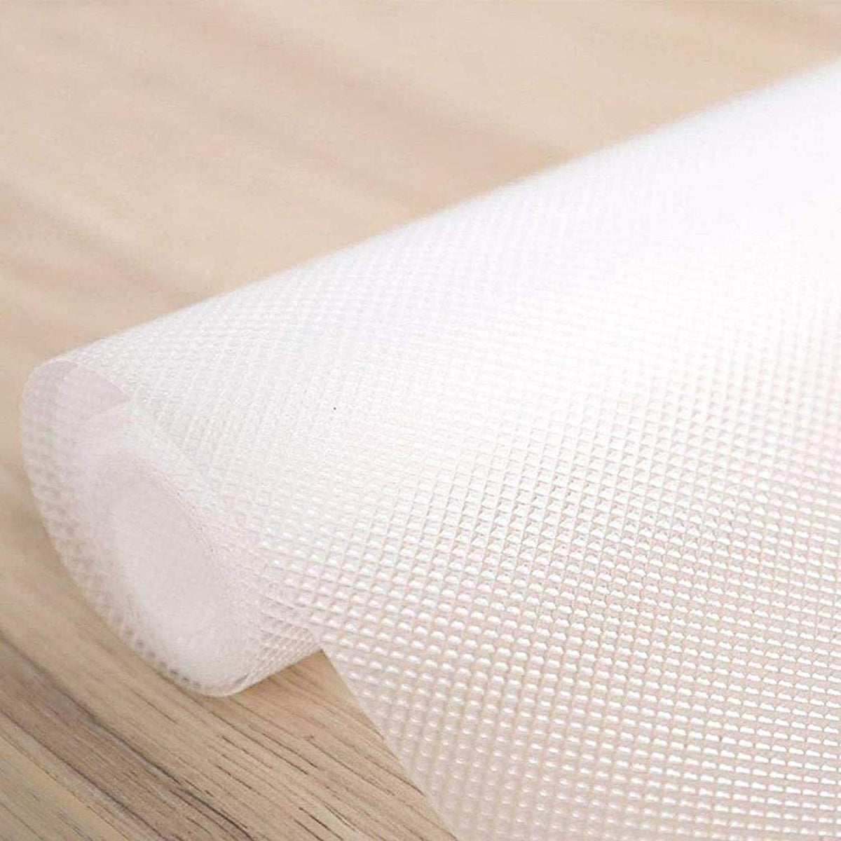 Kuber Industries 2 Pieces Multipurpose Textured Super Strong Anti-Slip Mat Liner,Size 45X500 Cm (5 Meter Roll, White) - CTKTC40246