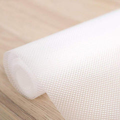 Kuber Industries 2 Pieces Multipurpose Textured Super Strong Anti-Slip Mat Liner,Size 45X500 Cm (5 Meter Roll, White) - CTKTC40246