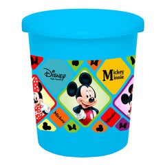 Kuber Industries Disney Mickey Minnie Print Plastic 3 Pieces Dustbin/Garbage Bin/Waste Bin, 5 Liters (Blue & Black & White) -HS_35_KUBMARTS17816