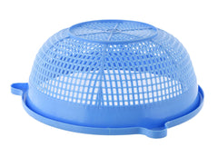 Heart Home Baskets for Fruits and Vegetables, Multipurpose and Handy Storage Basket Unbreakable Round Plastic Basket (Blue)-HHEART15165