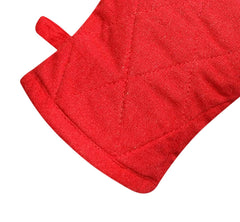 Heart Home Cotton Microwave Oven Gloves, Set of 4 (Red)-HS43HEARTH26087