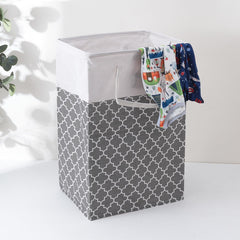 Kuber Industries Laundry Basket For Clothes|Foldable Laundry Hamper|Basket For Toys, Dirty clothes, Storage "45 LTR" (Grey)