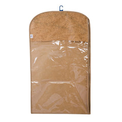 Heart Home Hanging Saree Cover for Clothes Storage|Non Woven Flower Pattern Wardrobe Organizer With Transparent Window|Pack of 6 (Cream)