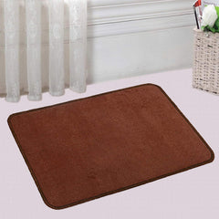 Kuber Industries Microfiber Anti Slip Bath Mat 22"x14", Brown - CTKTC21997