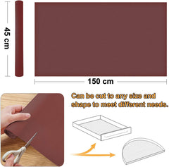 Kuber Industries Duty Diamond/Dots Shelf Liners, Non-Slip Drawer Liner Cabinet Pad Refrigerator Mat No Odor for Home and Kitchen-45X150 cm (1.5 Mtr,Brown)-KUBMART11697