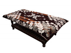 Kuber Industries Floral Cotton 4 Seater Centre Table Cover - Brown (VASR00075322_6)