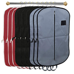 Kuber Industries 9 Pieces Foldable Non Woven Men's Coat Blazer Suit Cover (Grey & Black & Maroon) -CTKTC41798