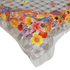 Kuber Industries 40"x60" Flower Printed PVC Waterproof & Antislip Center Table Cover for 4 Seater (Multi), Standard (HS39KUBMART023562)