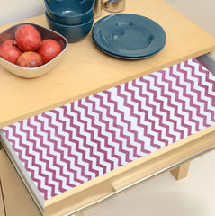 Heart Home Shelf Liner | EVA Kitchen Cabinet Shelf Mat | Anti-Slip Bathroom Mat | Fridge Mat | Table Mat | Zig Zag Design Wardrobe Mat | 3 Meter | Pack of 2 | Pink