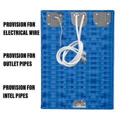 Heart Home Washing Machine Cover | Shelf Check Washing Machine Cover | Soft PVC | Top Load Fully-Automatic Washing Machine Cover | Blue