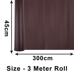 Heart Home Shelf Liner | Kitchen Cabinet Shelf Protector | Kitchen Liners for Cabinets and Drawers | Drawer Liner Mat | Self Check Shelf Liner Cabinet Mat | 3 MTR | Brown