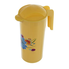 Kuber Industries Flower Design Plastic 3 Pieces Water Jug with Lid with Attractive Brown Print, 2 Litre (Multicolour) - CTLTC43796