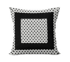 Kuber Industries Dot Print Soft Decorative Square Cushion Cover, Cushion Case For Sofa Couch Bed 16x16 Inch- Pack of 4 (White)