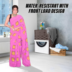 Heart Home Washing Machine Cover | Shelf Check Washing Machine Cover | Soft PVC | Front Load Washing Machine Cover | Brown