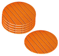 Kuber Industries Soft EVA Foam Set of 12 Pcs Non Slip Heat Insulation Coasters for Tea Coffee Cups Mugs Beer Cans Bar Glass (Orange)-HS_38_KUBMART21355, Standard