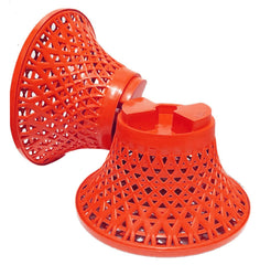 Fun Homes Mesh Design Both Sided Plastic Sitting Stool for Indoor & Outdoor in Damroo Style- Pack of 2 (Orange)