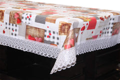 Kuber Industries Dining Table Cover 6 Seater|Table Cloth|Table Cover for Home, Restaurant|Checkered|Cream