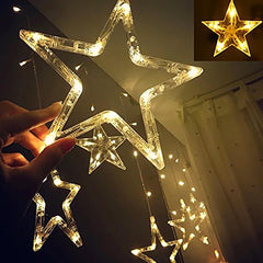 Heart Home LED String Light | 6 Big & 6 Small LED String Lights | Light for Christmas | Light for Weddings | Star Light | Lights for Home Decoration | Warm White