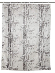 Kuber Industries 0.20mm Bumboo Printed PVC AC/Shower Curtain with Hooks,7 Feet (Transparent)