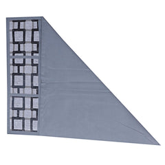 Kuber Industries Fridge Top Cover|Checks Print & Water Resistant PVC Material|6 Utility Side Pockets With Plain Border|Size 98 x 55 CM, Pack of 1 (Grey)