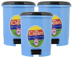 Kuber Industries 3 Pieces Table Top Desk Garbage Dustbin Trash for Office Home Work Place,2 LTR(Blue)