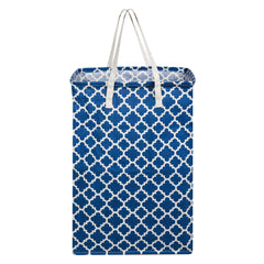 Heart Home Laundry Basket | Star Laundry Basket | Canvas Storage Bag with Handles | Clothes Storage Basket for Home | Toy Storage Basket | 75 LTR | Large | Pack of 2 | Royal Blue