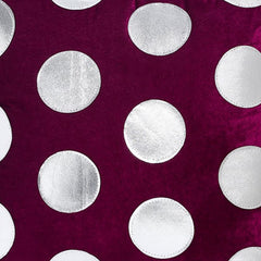 Heart Home Cushion Cover|Sofa Cushion Covers|Circle Print Sitting Cushion Cover|Velvet Cushion Filler|16x16 Inch|Set of 5 (Purple)