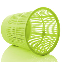 Kuber Industries Plastic Mesh Open-Top Dustbin Garbage Bin for Office use, School, Bedroom, Kids Room, Home, Multi Purpose, 5 litres (Green)-KUBMART220