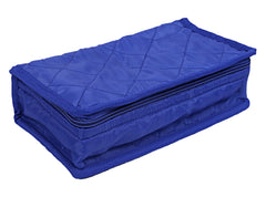 Kuber Industries Multiuses Polyester Jewellery Organizer With 4 Pouches (Blue)