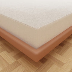 Kuber Industries 6.5 X 6 FT. Double Bed Mattress Cover/Protector I 100% Terry Cotton I Waterproof, Breathable I Hypoallergenic King Size Bed Cover I Ultra Soft, Elastic Strap,  Anti-Slip Fitted Design I 78" X 72" (White)