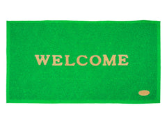 Kuber Industries Indoor Outdoor Anti-Slip Welcome Rubber Door Mat, Welcome Mat, 23"x15" (Green)-50KM01093