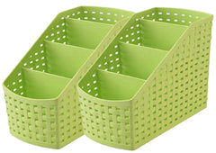 Kuber Industries 2 Piece Plastic Storage Basket Set (COBA08),multi,Standard