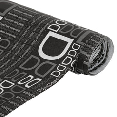 Kuber Industries D Print PVC Anti Slip Skid Shelf Mat, 10 Mtr (Black)