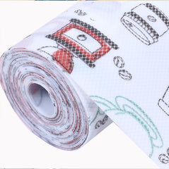 Heart Home Shelf Liner | EVA Kitchen Cabinet Shelf Mat | Anti-Slip Bathroom Mat | Fridge Mat | Table Mat | Coffee House Print Wardrobe Mat | 3 Meter | White