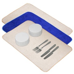 Heart Home Dish Dry Mat | Microfiber Self Drying Mat | Kitchen Drying Mat | Water Absorbent Kitchen Mat | Embossed Dish Dry Mat | 50x70 | Pack of 3 | Multicolor