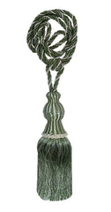 Kuber Industries Polyester 2 Pieces Curtain Tie Back Tassel Set (Green) - CTKTC045842
