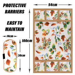 Kuber Industries Fridge Top Cover & Handle Cover Set | Fridge Top & Handle Cover Set | Refrigerator Cover & Handle Cover Combo Set | Leaf Kniting Fridge & Handle Cover | Cream