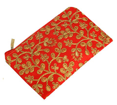 Kuber Industries Embroidery Women Hand Purse Wallet For Party, Wedding, Dating- Pack of 2 (Red) (HS39KUBMART022022)