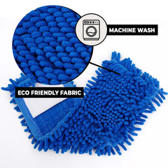 Kuber Industries Microfiber Floor Cleaner Mop Refill|Eco-Friendly & Dual Action|Dry & Wet Cleaning|Multi-Purpose Cleaning Mop For Home|Blue