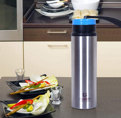 Heart Home Stainless Steel Water Bottle |Refrigerator Bottle For School Kids With Sipper Cap & Handle 750 ML Pack of 4 (Silver)