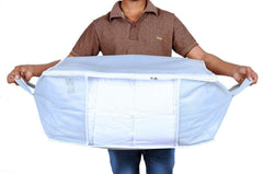 Kuber Industries 3 Piece Non Woven Underbed Storage Organiser Set, Extra Large, Grey and Black