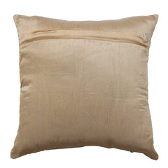 Heart Home Cushion Cover|Sofa Cushion Covers|Embossed Flower Print Sitting Cushion Cover|Velvet Cushion Filler|16x16 Inch|Set of 5 (Gold)