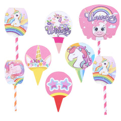 Heart Home Cupcake Toppers | Cardboard Cupcake Picks |Decorations Supplies for Farewell | Birthday Party | Theme Cupcake Topper | 7 Pieces | DT-2171 | Multicolor