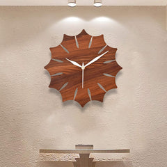 Kuber Industries Designer Home Decorative 10" Wooden Wall Clock (Brown), Standard, (49KM0485)