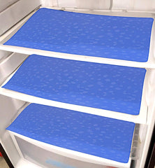Kuber Industries Lining Design PVC 6 Piece Refrigerator Drawer Mat Set - Multicolour, Standard (CLOUDTAIL12)